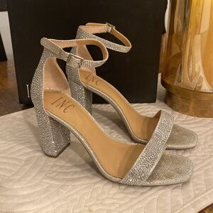 INC Silver Bling heels -7.5